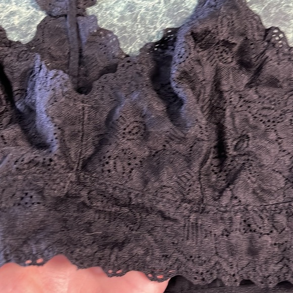 Felina Lingerie Lace racerback Bras size large black and gray - Picture 6 of 9